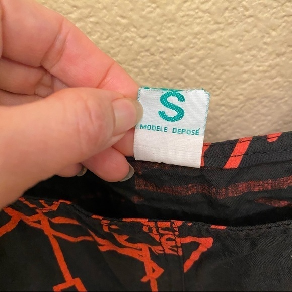 Vintage ACQUA VERDE Paris People Stick Graphic Jumpsuit -Small-Made in France - Picture 5 of 10